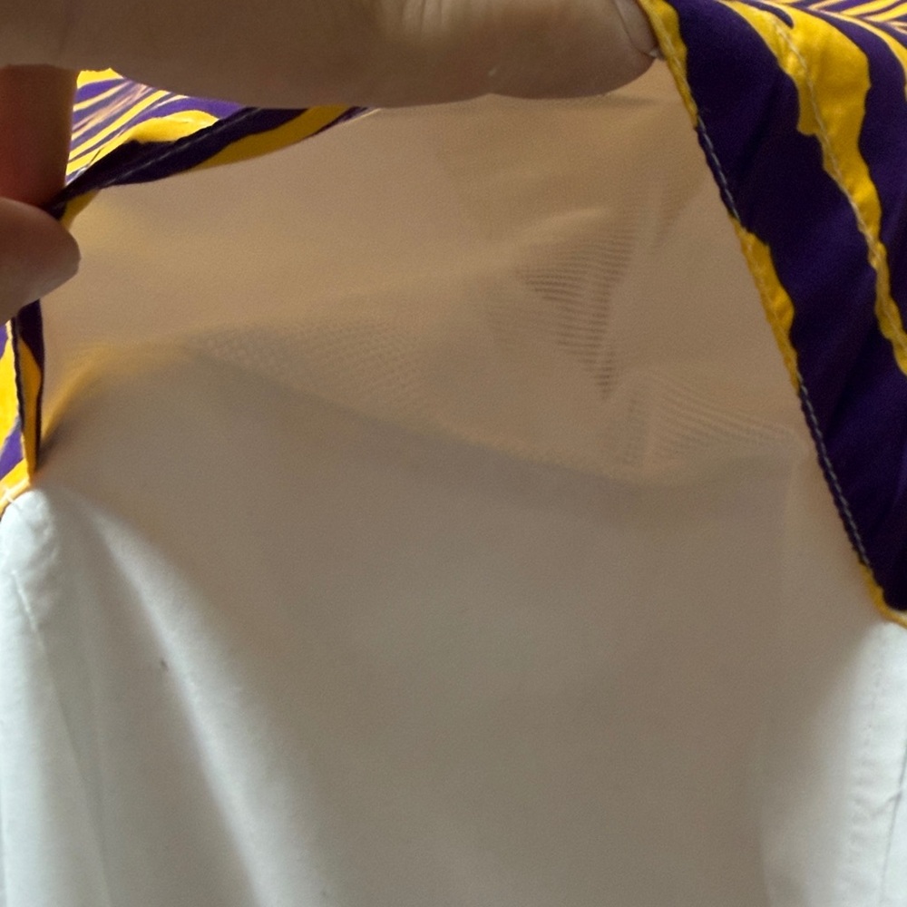 NWT Magellan Outdoors White Casual Button Down Shirt w/ LSU Accent On Back - Picture 8 of 9